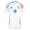 Men's BARELLA #18 Italy Away Soccer Short Sleeves Jersey 2024 - goatjersey