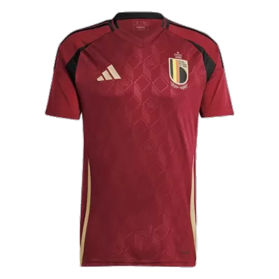 Men's Belgium Home Soccer Short Sleeves Jersey 2024 - goatjersey