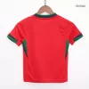 Kids Portugal 2024 Home Soccer Jersey Kits(Jersey+Shorts) - goatjersey