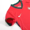 Kids Portugal 2024 Home Soccer Jersey Kits(Jersey+Shorts) - goatjersey