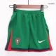 Kids Portugal 2024 Home Soccer Jersey Kits(Jersey+Shorts) - goatjersey