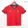 Kids Portugal 2024 Home Soccer Jersey Kits(Jersey+Shorts) - goatjersey