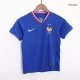 Kids France 2024 Home Soccer Jersey Kits(Jersey+Shorts) - goatjersey