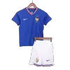 Kids France 2024 Home Soccer Jersey Kits(Jersey+Shorts) - goatjersey